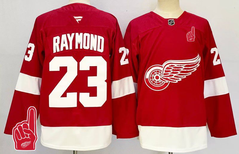 Men Detroit Red Wings #23 Raymond Red Fanatics 2025 NHL Jersey style 10